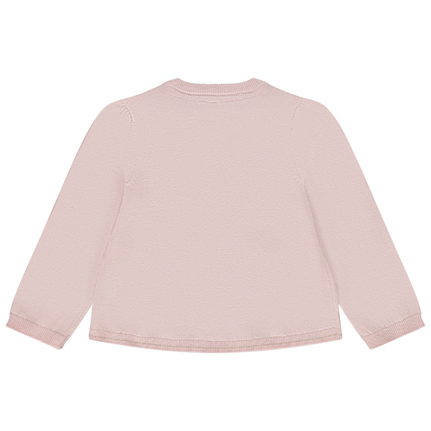 Gilet de punto liso para bebé niña 