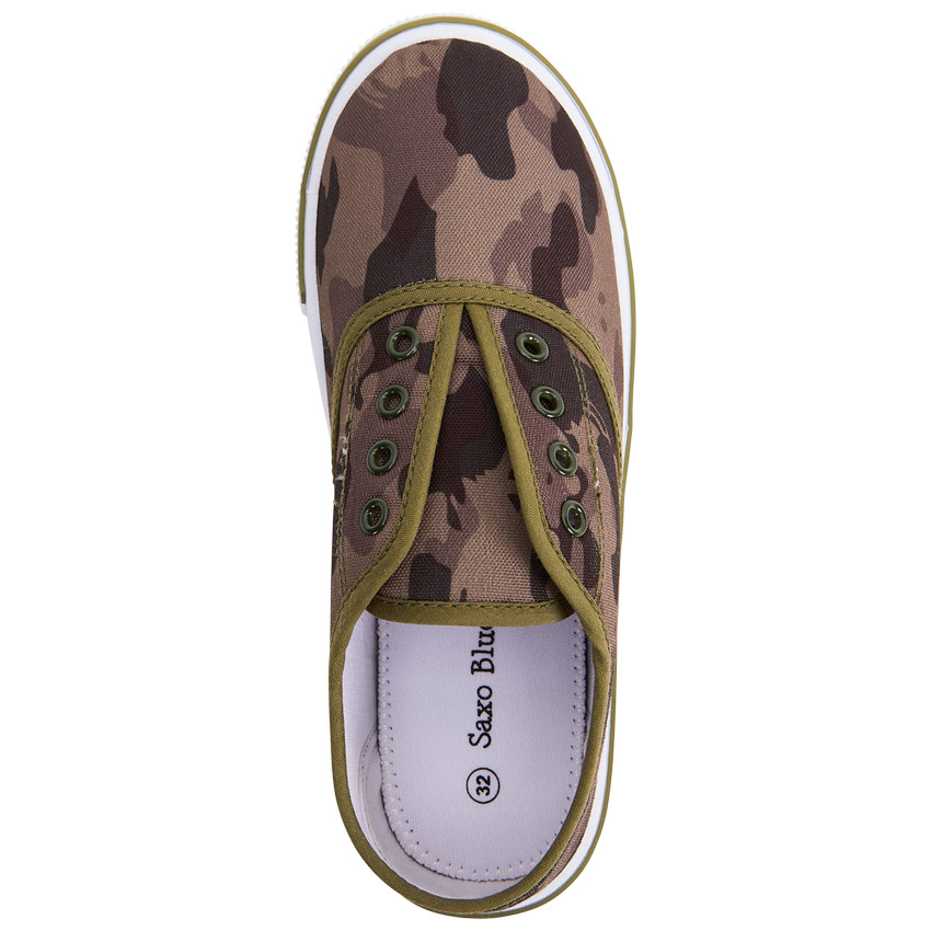 Zapatillas bajas de lona con estampado de camuflaje para niño 