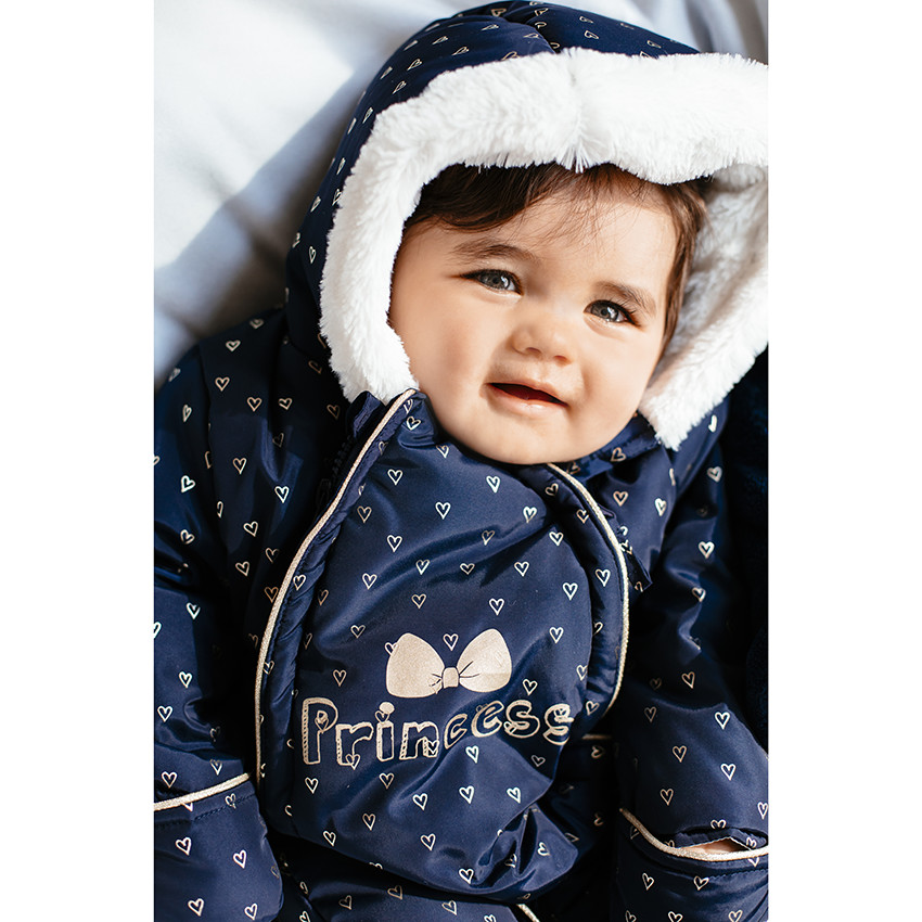 Pelele estampado corazones forrado de sherpa para niña  Additional Pelele estampado corazones forrado de sherpa para niña