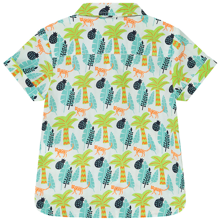 Camisa de manga corta con estampado de jungla para niño 