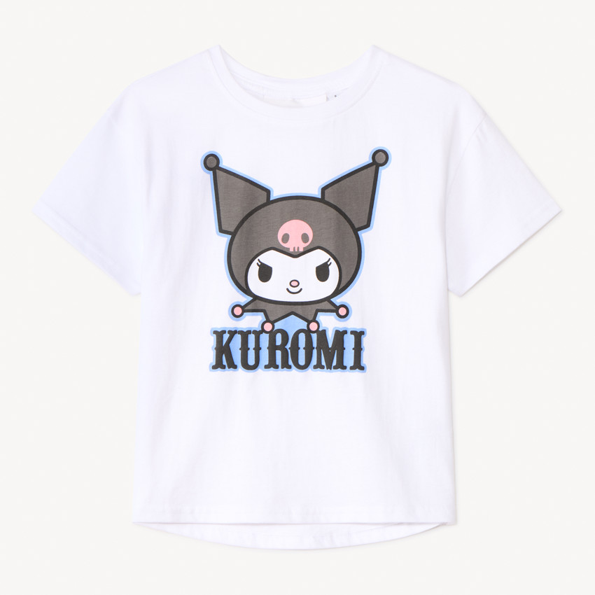 Camiseta de manga corta fantaisie Kuromi para niña 