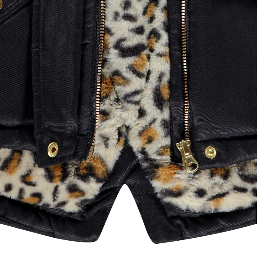 Parka forro sherpa motivo leopardo Main Parka forro sherpa motivo leopardo
