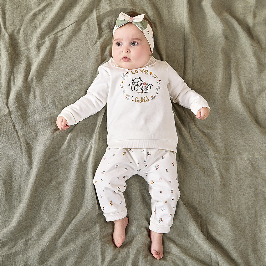 Diadema con nudo estampado de flores para bebé niña 