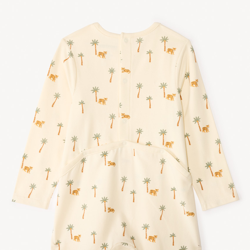 Lote de 3 pijamas de motivos de sabana para bebé niño con aperturas diferentes según la edad. 