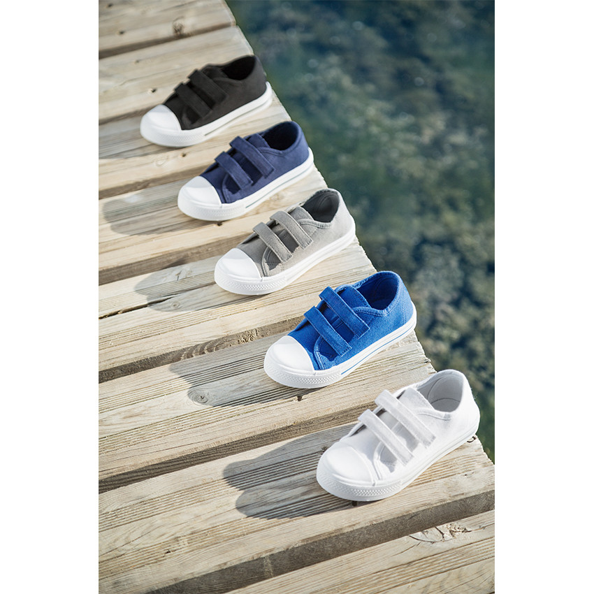 Zapatillas bajas de lona con velcro del 29 al 35 