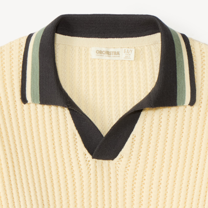Polo de manga larga de punto para niño 