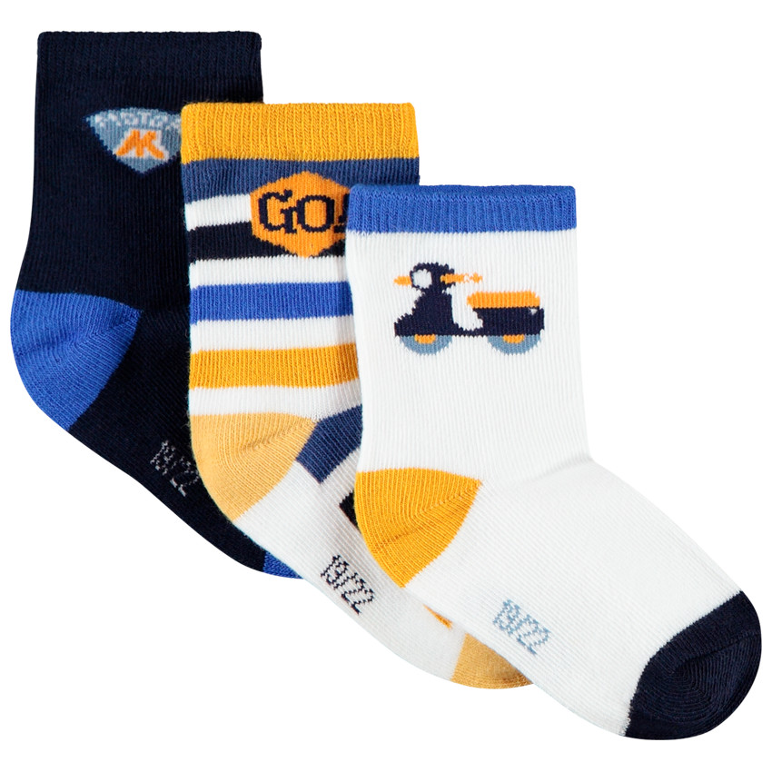 Pack de 3 pares de calcetines jacquard para bebé niña  Additional Pack de 3 pares de calcetines jacquard para bebé niña