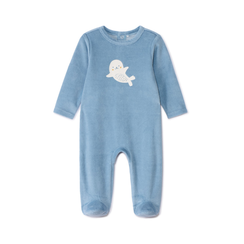 Pelele de terciopelo estampado para bebé niño 