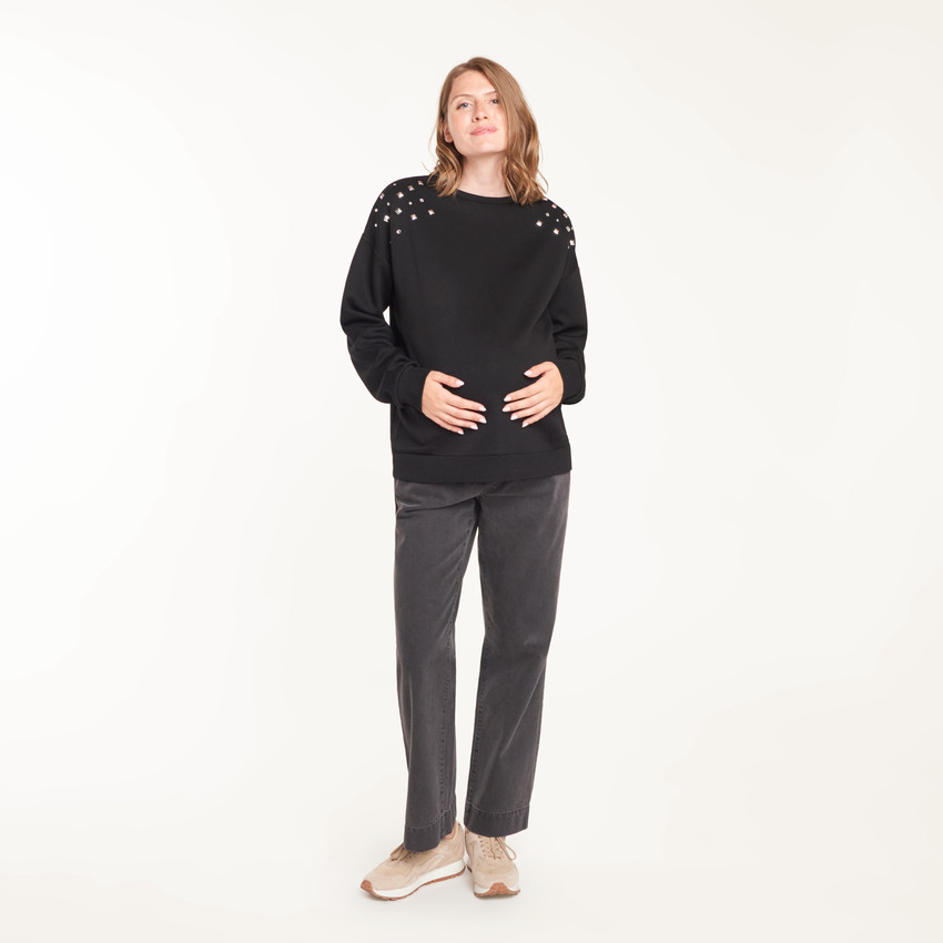 Sudadera de embarazo y lactancia con detalles originales. 