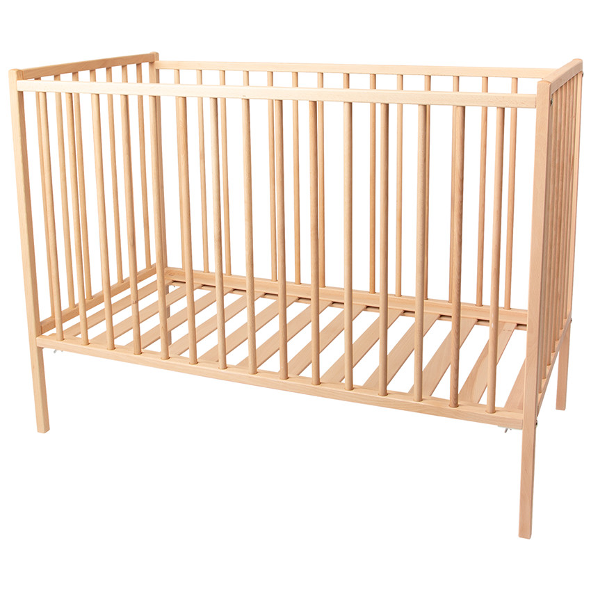 Cuna con barrotes Pocket 2.0 60 x 120 cm - Natural barnizado 