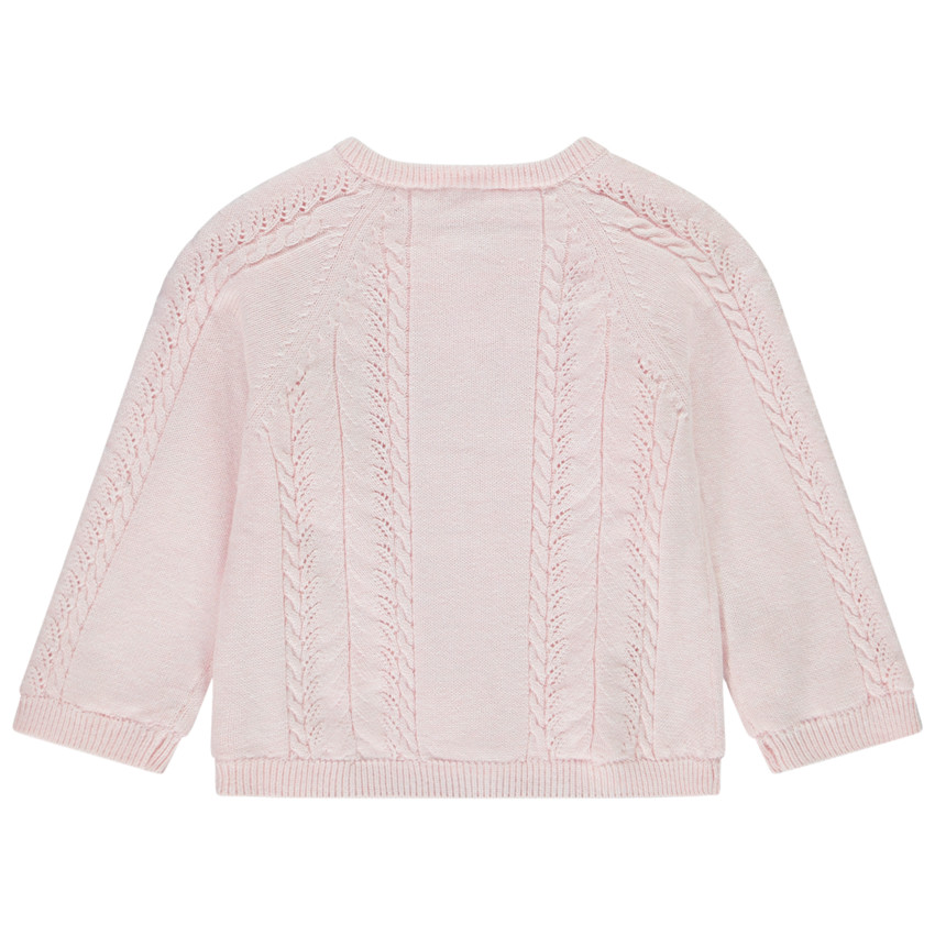 Chaleco de punto de manga larga para bebé niña 