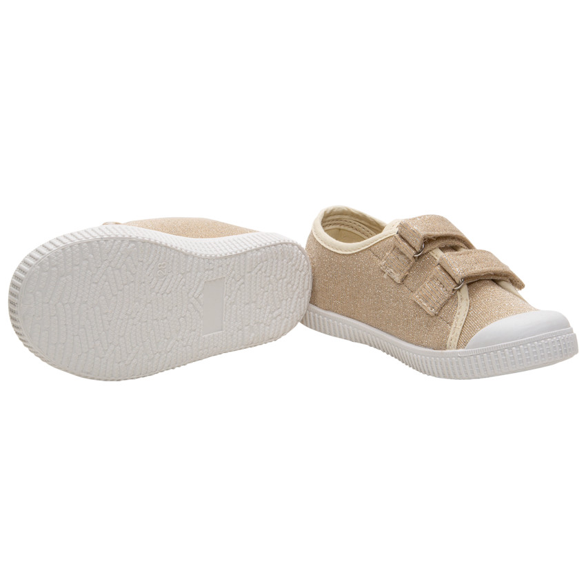 Zapatillas bajas de lona con purpurina 