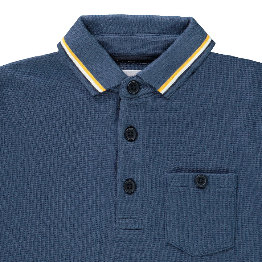 Polo manga larga punto fantasía 