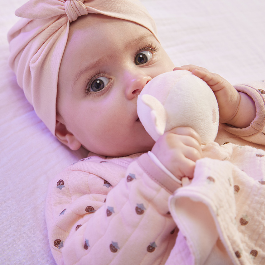 Conjunto de 4 piezas con turbante para bebé niña 