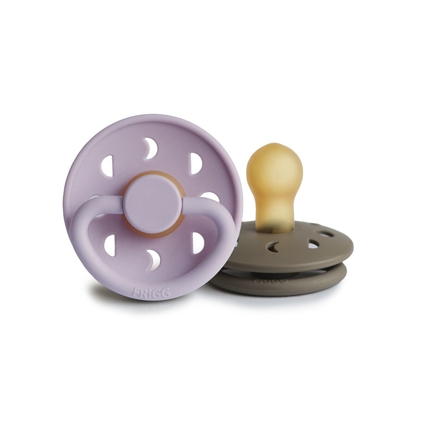 PACK 2 CHUPETES BLOCK LATEX MOON PHASE S.LILAC/PORTOBELLO 0+ 