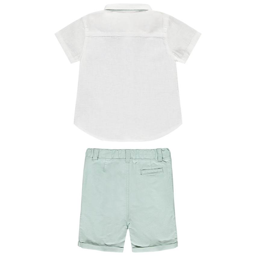 Conjunto de 2 piezas con camisa de lazo para bebé niño 