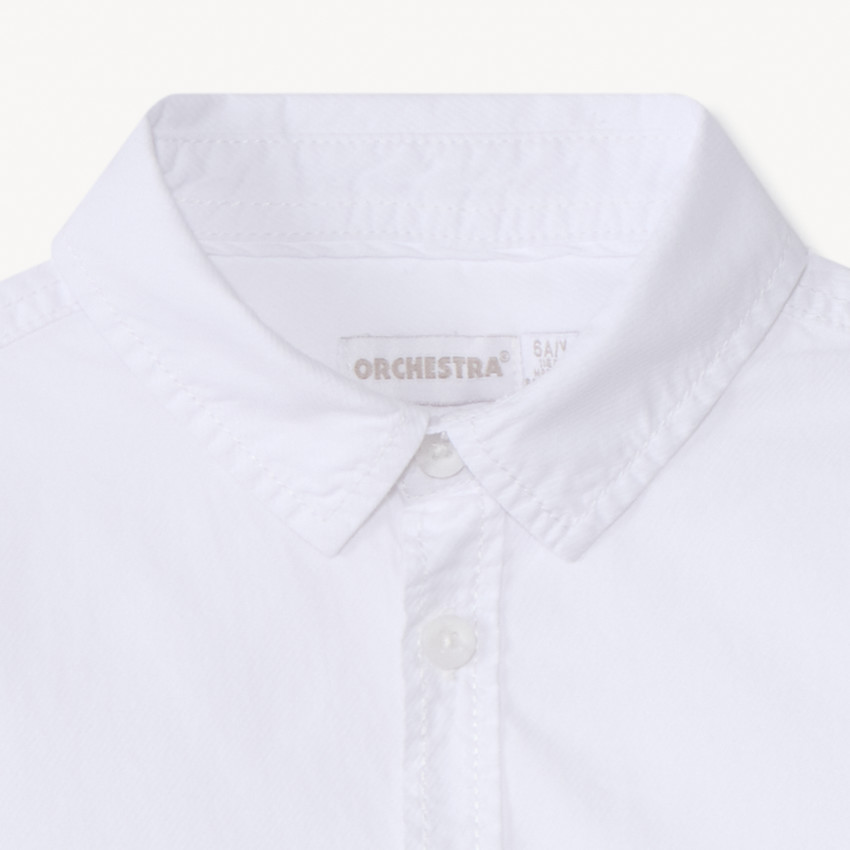 Camisa de manga larga blanca lisa para niño  Additional Camisa de manga larga blanca lisa para niño