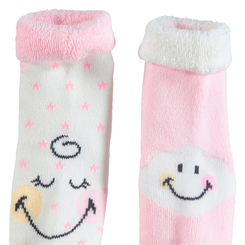 Pack de 2 pares de calcetines de rizo con motivo ©Smiley 