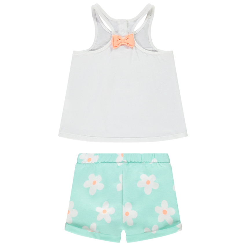 Conjunto de 2 piezas de tirantes y short para bebé niña 