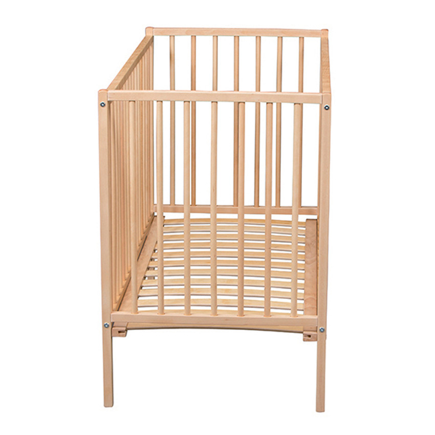 Cuna con barrotes Pocket 2.0 60 x 120 cm - Natural barnizado 