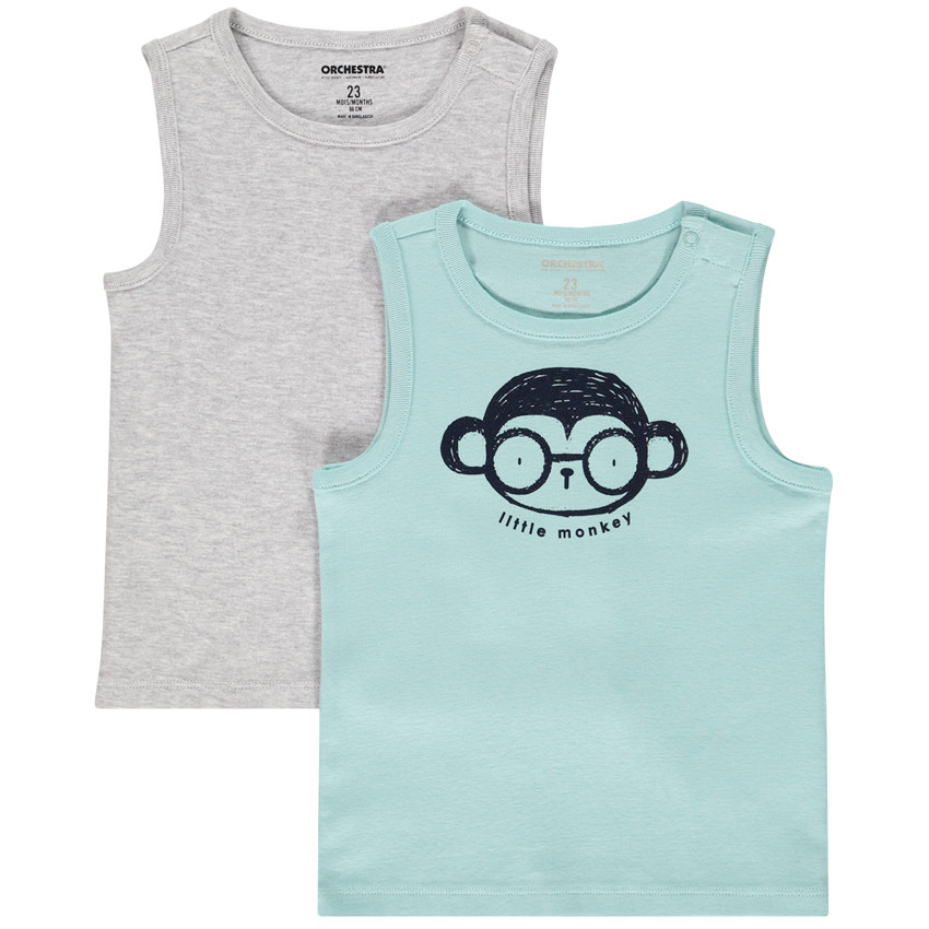 Pack de 2 débardeurs para bebé niño 