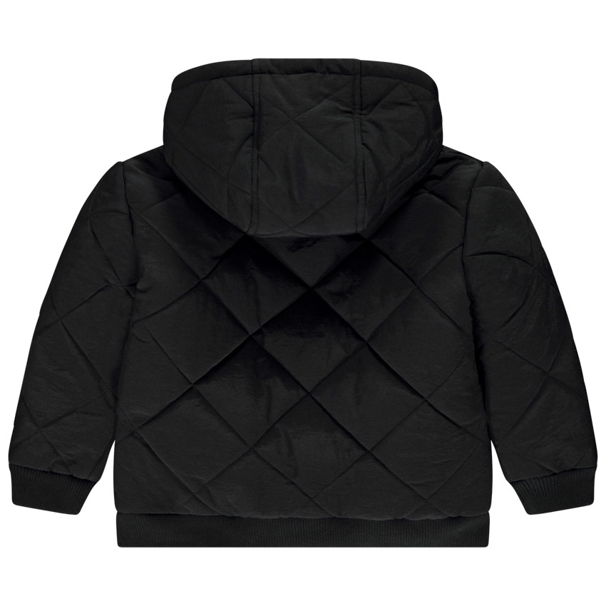 Chaqueta de nylon lisa con forro de micropolar para niño 