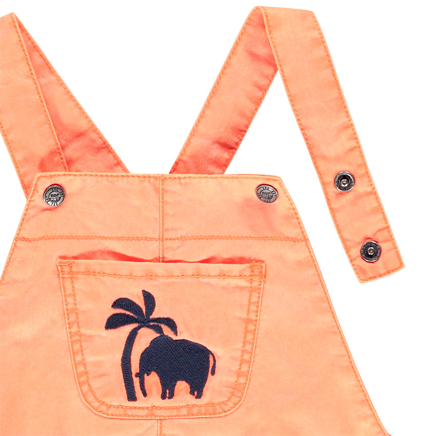 Ensemble chemise imprimé ananas + salopette courte pour bébé garçon 