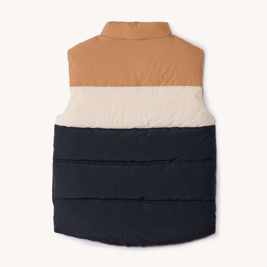 Chaleco acolchado sin mangas efecto color block para niño 