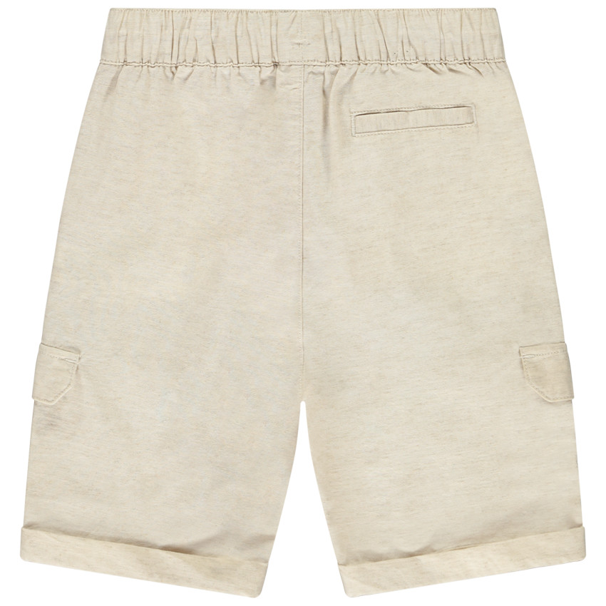 Bermudas de tela lisa efecto jaspeado para niño 