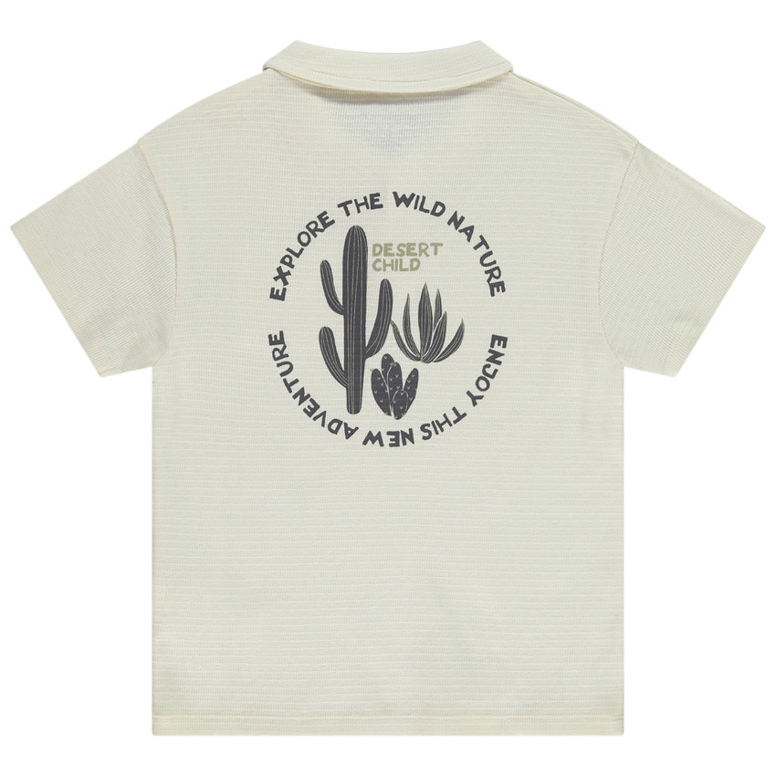Polo manga corta print cactus para niño 
