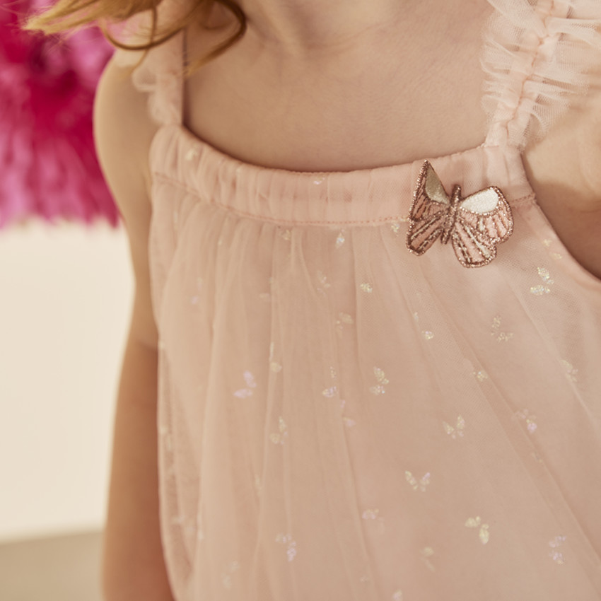 Vestido sin mangas de tul con estampado de mariposas para bebé niña  Additional Vestido sin mangas de tul con estampado de mariposas para bebé niña