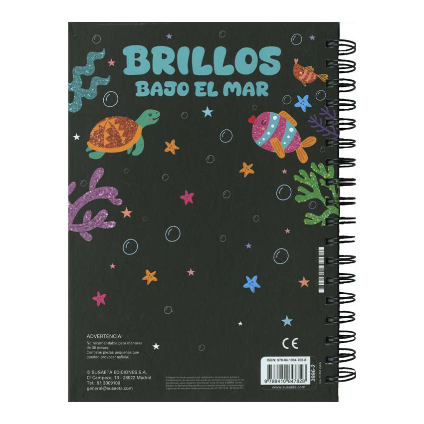 Libro para colorear y pegatinas Bajo el mar +6 años 