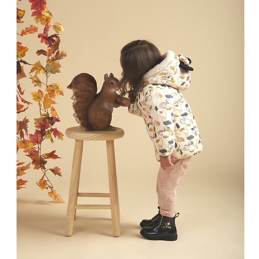 Chaqueta en microfibra acolchada con capucha de Minnie Mouse de Disney para bebé niña 