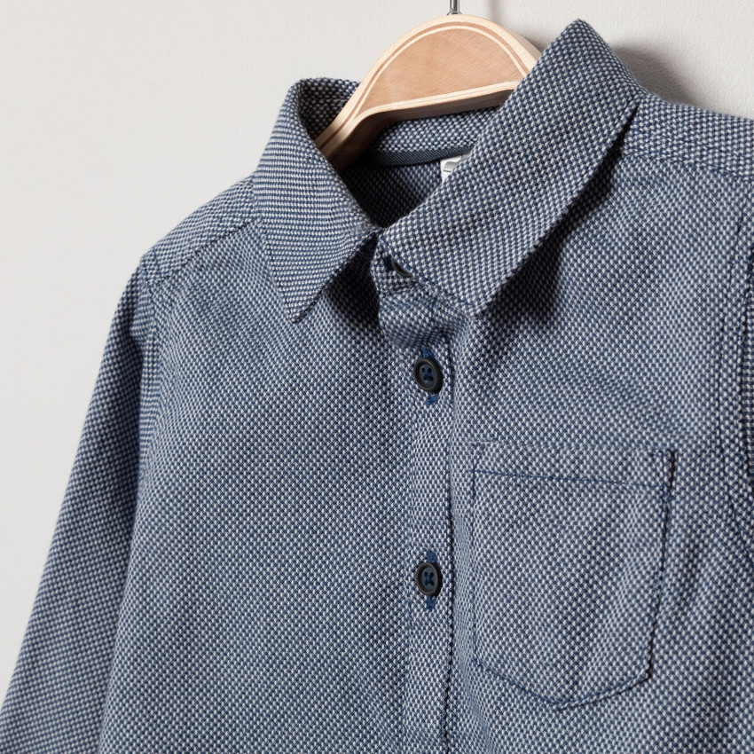 Camisa de manga larga de algodón de fantasía 