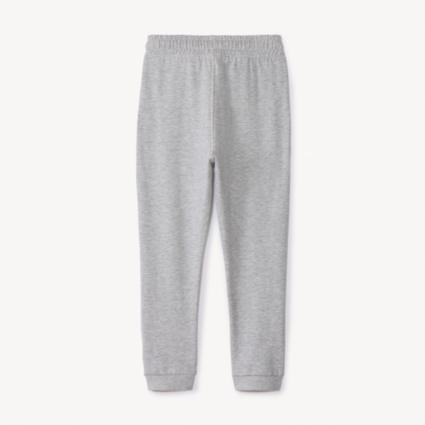 Pantalón jogging de felpa lisa para niña 