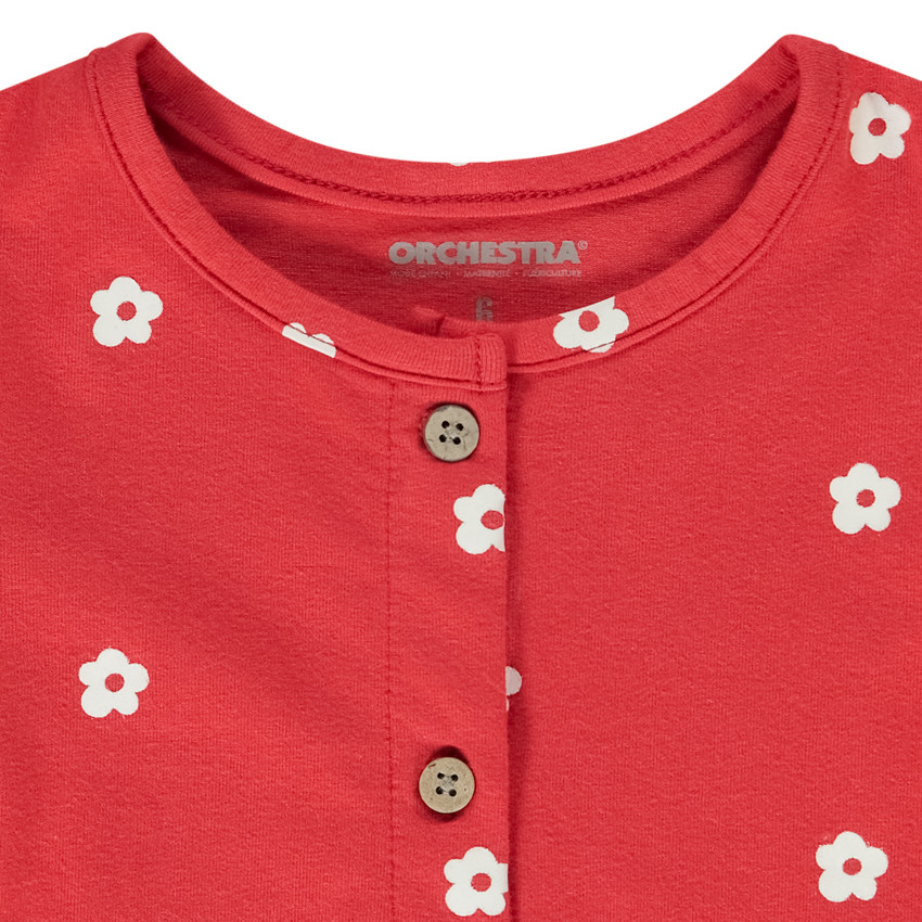 Conjunto 4 piezas estampado flores para bebé niña 