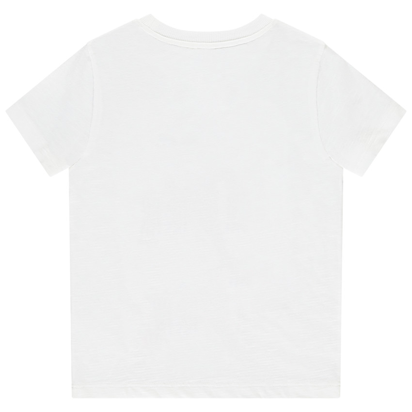 Camiseta de manga corta con bordado de tiburón para niño 