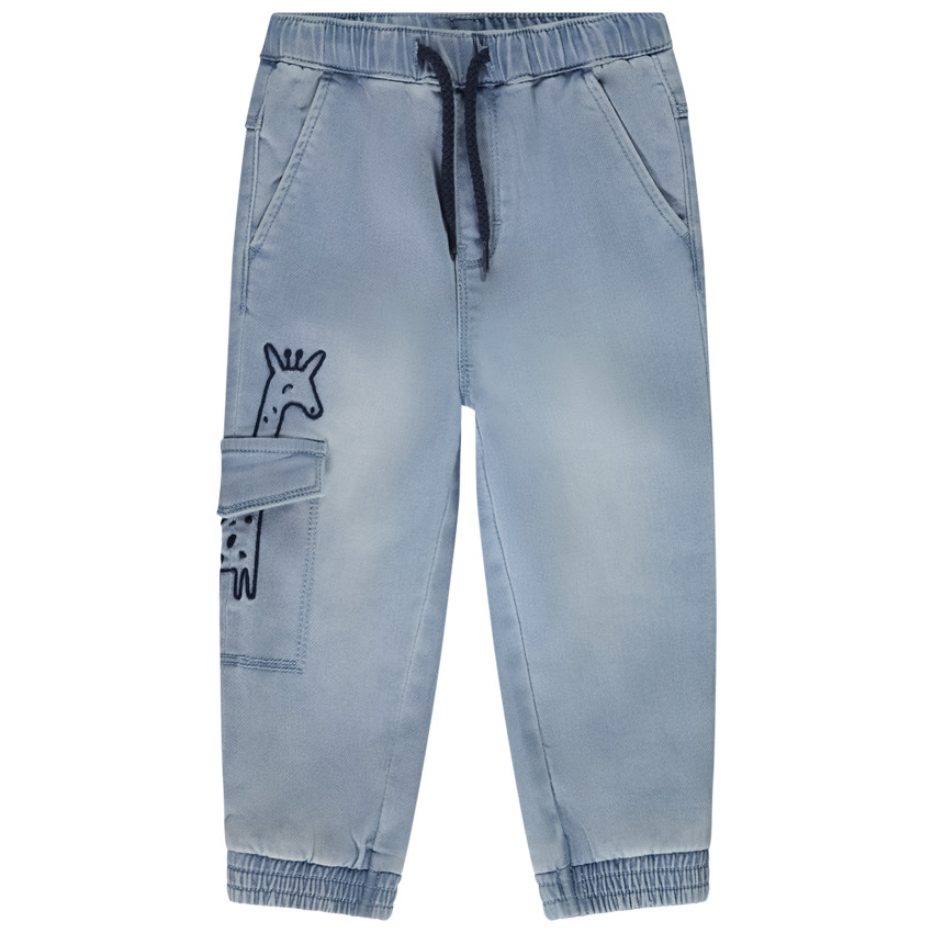 Jean jogger bordado jirafa para bebé niño 