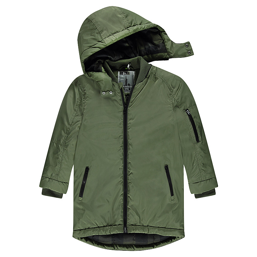 Júnior - Cazadora larga estilo teddy con forro de franela 