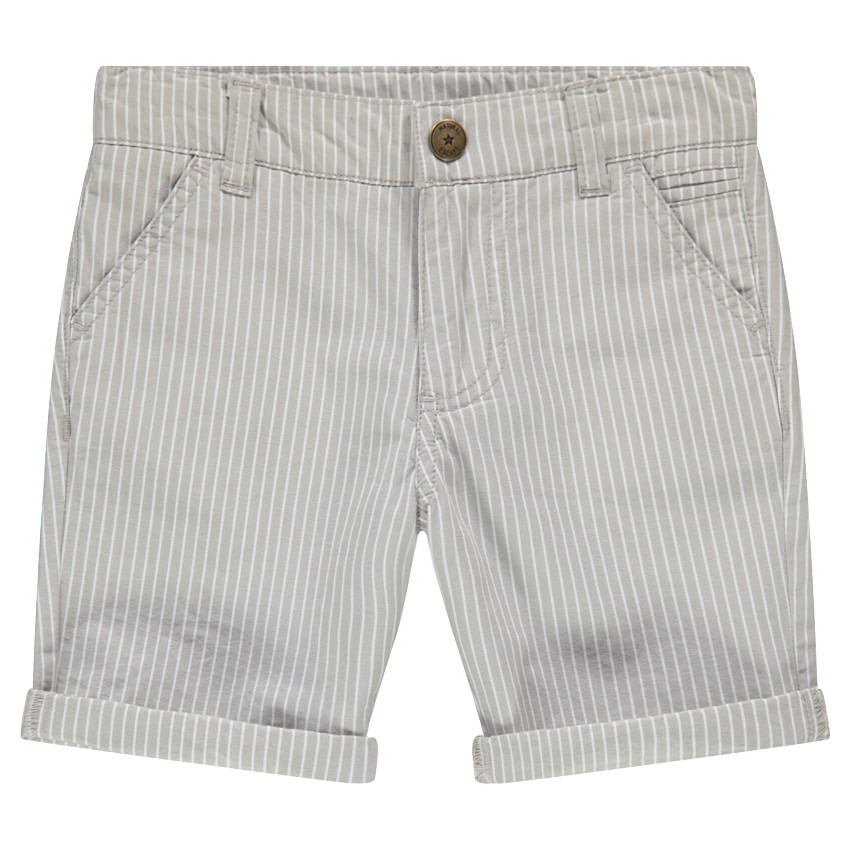 Bermudas de algodón en la parte superior de las rodillas con rayas verticales 