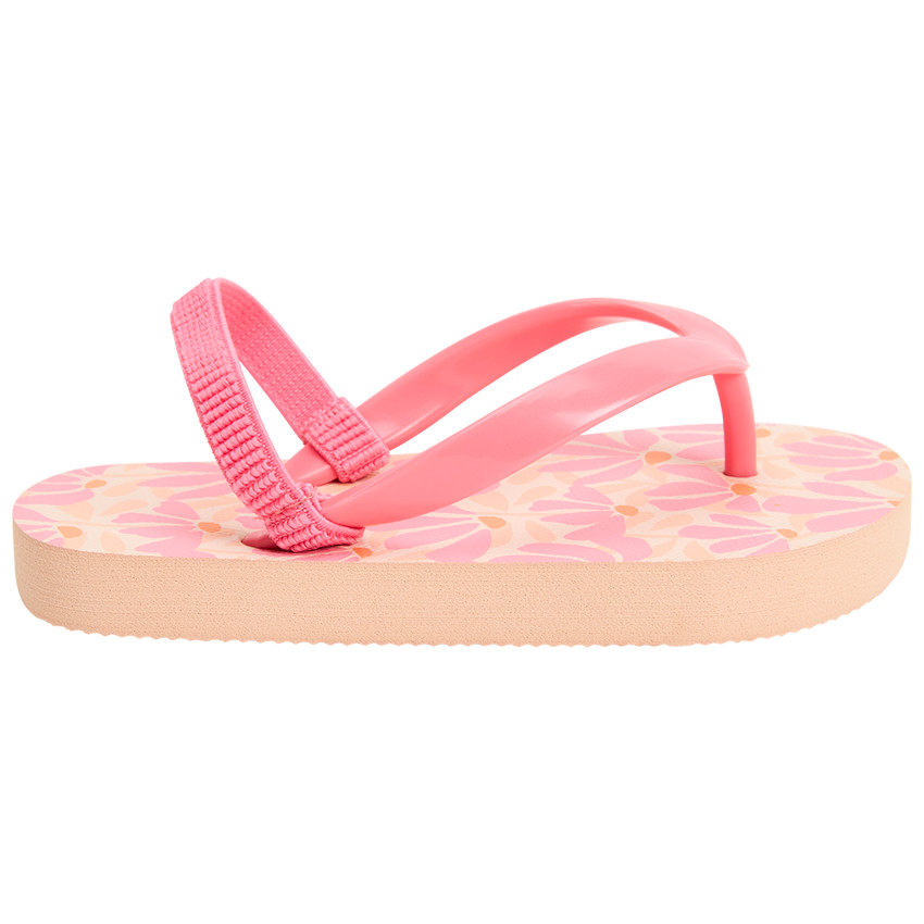 Tongs impresas de pétalos para niña con tira según la talla 