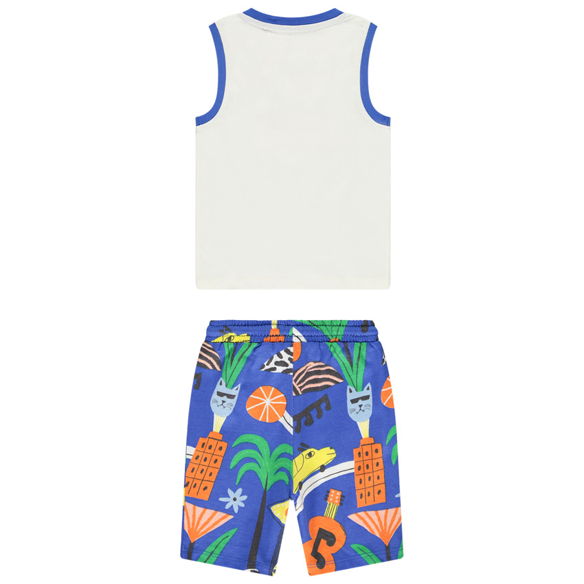 Conjunto 2 piezas con estampados fantasía para bebé niño 