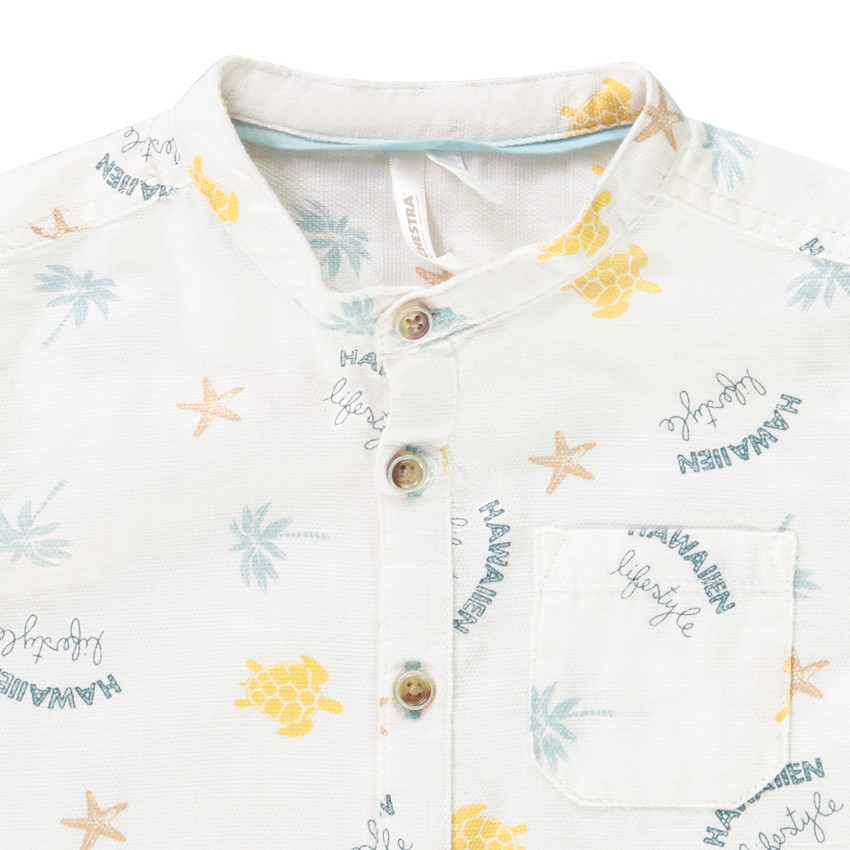 Camisa de manga corta con estampado fantasía para bebé niño 