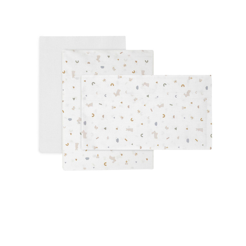 Juego de sábanas para cuna de 60 3 piezas "Rabbit beige" 