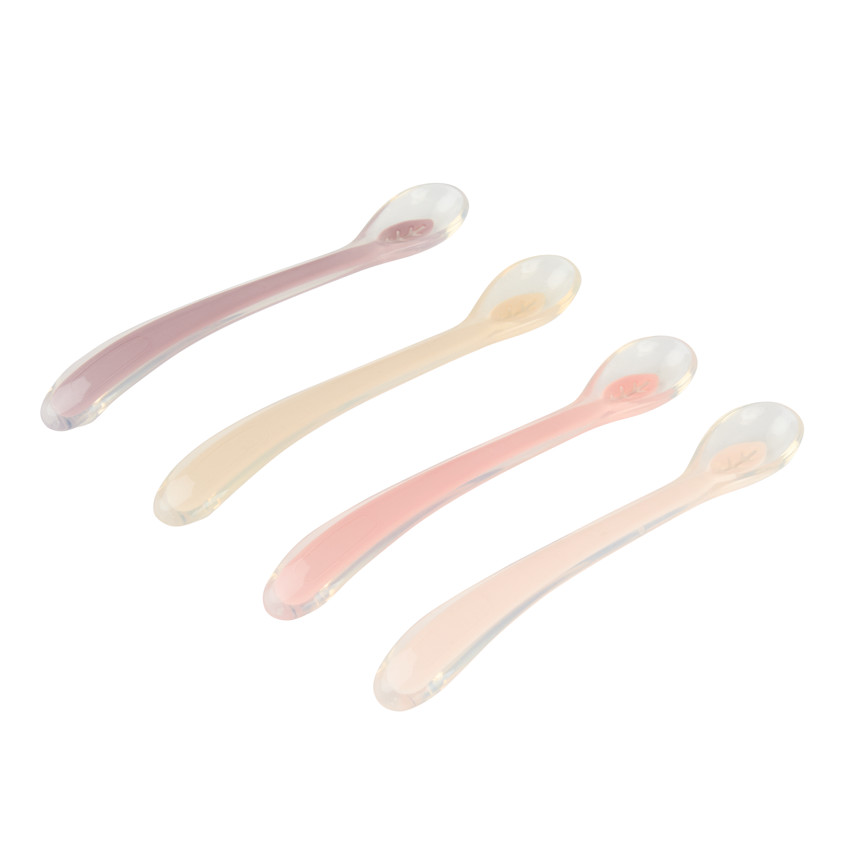 Juego de 4 cucharas de silicona Miamix - rosa 