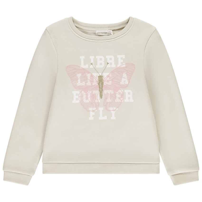 Sudadera de felpa estampada para niña 