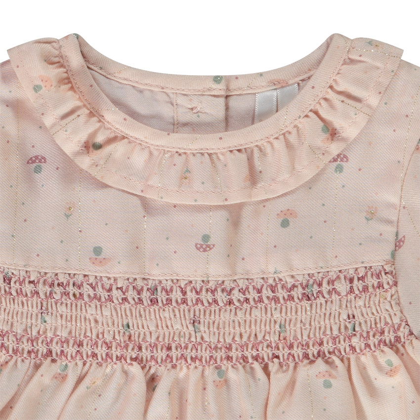 Ensemble 3 pièces avec gilet manches courtes pour bébé fille 