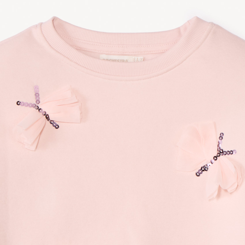 Sudadera oversized con mariposas para niña 