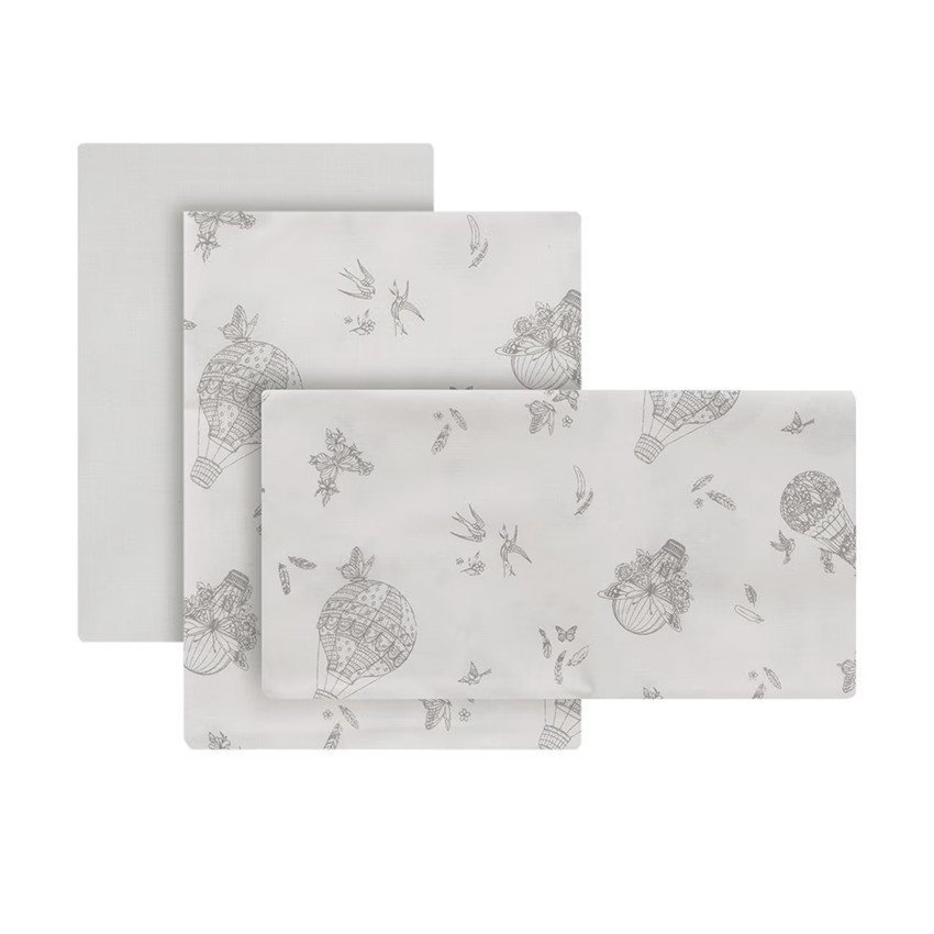 Juego de sábanas 3 piezas para moisés y carro Globe crudo 