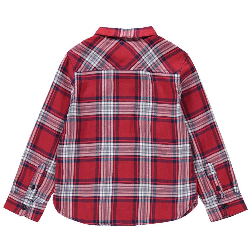 Camisa de manga larga con amplios cuadros que contrastan  Additional Camisa de manga larga con amplios cuadros que contrastan